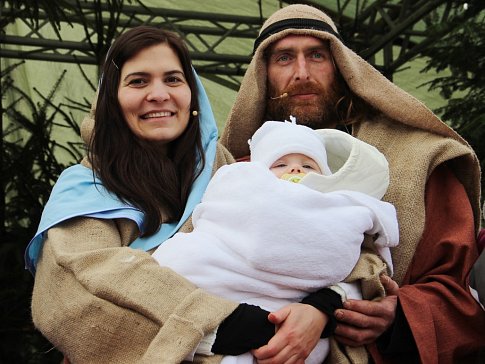 Měřín viděl živý betlém s příběhem o narození Ježíše Krista