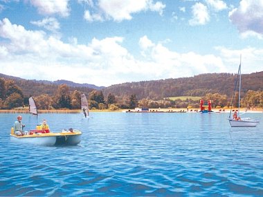 Podle vizualizace by na březích heřminovské přehrady mohly vzniknout vhodné podmínky pro turistický ruch, rekreaci a vodní sporty.