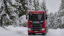 Zimní testování modelů a technologií Scania