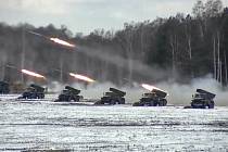 Cvičení běloruské a ruské armády v Bělorusku, 4. února 2022