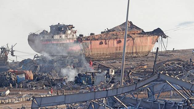 Následky exploze v libanonském Bejrútu