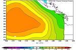 Tepelná anomálie přezdívaná skvrna či sliz u pobřeží Washingtonu a Oregonu v dubnun 2014