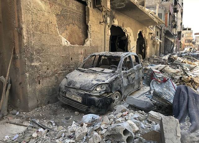 Zničené městou Doumá, ilustrační foto.