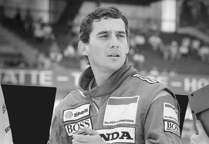 Ayrton Senna v boxu McLaren
