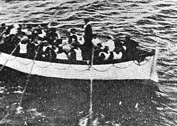 Jeden ze záchranných člunů Titaniku