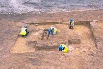 Archeologické vykopávky v Grange Farm v anglickém hrabství Kent.