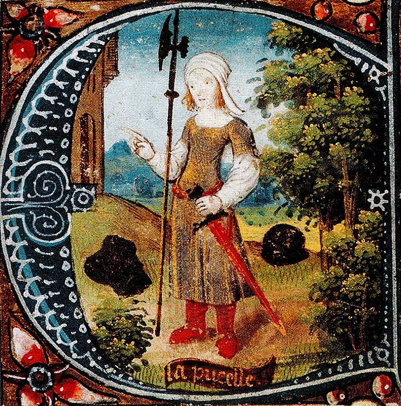 Panna z Arku na miniatuře z 15. století