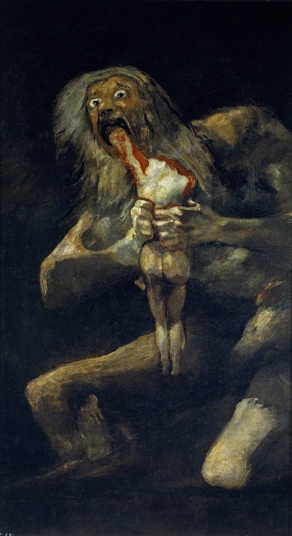 Francisco de Goya- Saturno devorando a su-hijo, 1819-1823