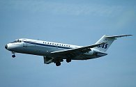 Letoun McDonnell Douglas DC-9-21 SE-DBR společnosti Scandinavian Airlines System. Identické letadlo se stalo v roce 1972 terčem teroristické akce chorvatských nacionalistů.