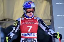 Česká lyžařka Ester Ledecká v tréninku na sjezd SP v Garmisch-Partenkirchenu