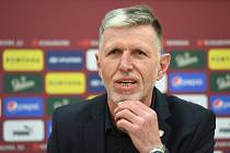 Trenér české fotbalové reprezentace Jaroslav Šilhavý vystoupil na tiskové konferenci 2. května 2022 v Praze.