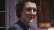 Margarete Speerová, manželka Hitlerova dvorního architekta Alberta Speera, na filmových záběrech pořízených Evou Braunovou na terase Orlího hnízda