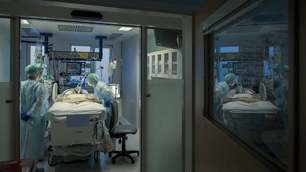 Covidové oddělení nemocnice v Liberci