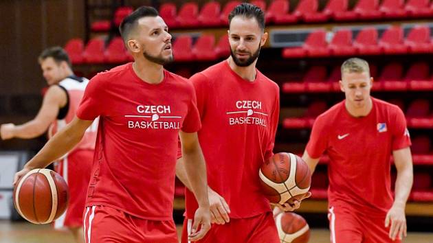 Trénink české reprezentace basketbalistů. Ilustrační snímek