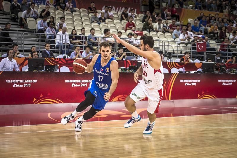 Utkání basketbalového mistrovství světa mezi Českem a Tureckem