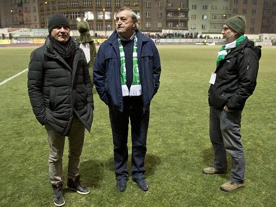 Noví členové Klubu ligových kanonýrů: zleva Ivan Hašek, Antonín Panenka a Tibor Mičinec.