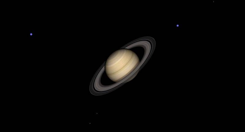 Saturn je během letošního července viditelný po celý měsíc. Nejvyšší jasnosti dosáhl 20. července