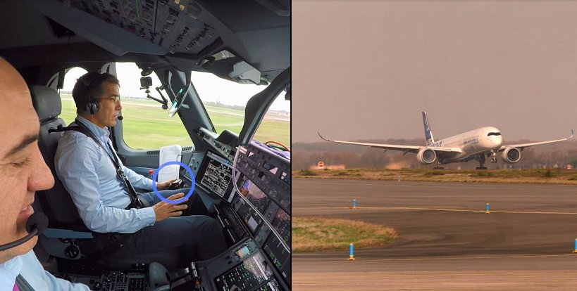 Když piloti jen přihlíží. První vzlet Airbusu A350-1000 jen za pomoci počítačů.