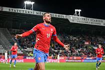 Utkání skupiny L evropské části kvalifikace mistrovství světa ve fotbale Česko - Gibraltar, 17. listopadu 2025, Olomouc. Tomáš Chorý z Česka. Tomáš Chorý