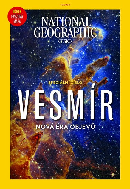 Titulní strana vesmírného vydání časopisu National Geographic.