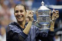 Flavia Pennettaová ve finále US Open porazila italskou krajanku Robertu Vinciovou