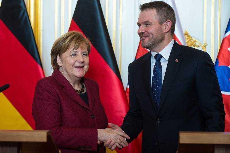 Angela Merkelová a Peter Pellegrini v Bratislavě
