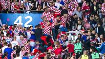 Chorvatští fanoušci v zápase s Českou republikou.
