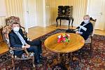 Premiér Andrej Babiš na schůzce s prezidentem Milošem Zemanem