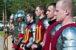 Oddíl "litevských středověkých vojáků" při historických slavnostech z roku 2013