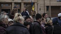 Ukrajinská vlajka zavlála nad městem Balaklija. Ukrajinci město osvobodili od ruské okupace začátkem září