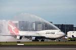 Poslední rozlučka s Boeingem 747 v Sydney.