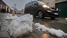 Sněhová nadílka ve Zbýšově na Brněnsku, 3. prosince 2022