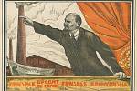 Lenin na dobovém propagandistickém plakátu