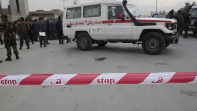 Afghánské bezpečnostní složky na místě útoku - ilustrační foto