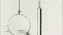 Endoskop z roku 1915 pro vyšetřování tuberkulozních pacientů. Měl skleněný štít, aby chránil lékaře před kašlem pacienta