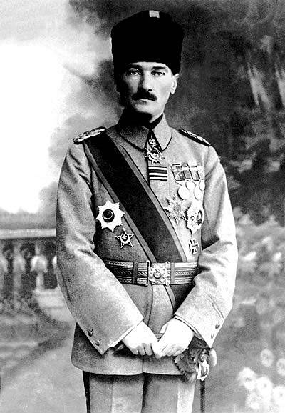 Vůdce Turků Mustafa Kema Atatürk v roce 1918