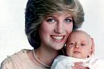 Princess Diana with Prince William in her arms