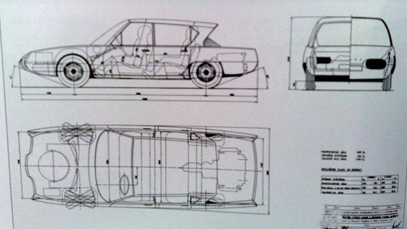 Tatra 603 X-3 (nákres).