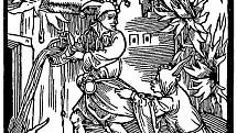 Hašení požáru v Dürerově interpretaci. Městské požáry byly ve středověku i v raném novověku poměrně časté a většinou vedly k výstavbě v novém historickém stylu