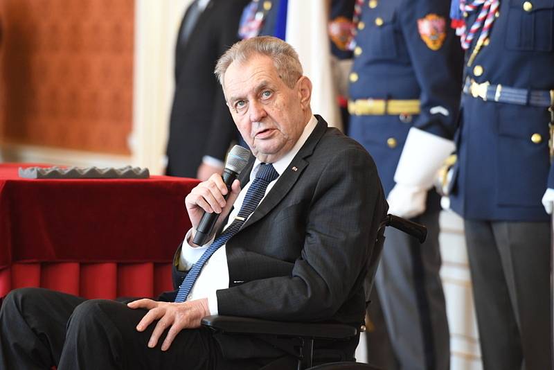 Prezident Miloš Zeman jmenuje nové generály, 8. května 2022, Pražský hrad.