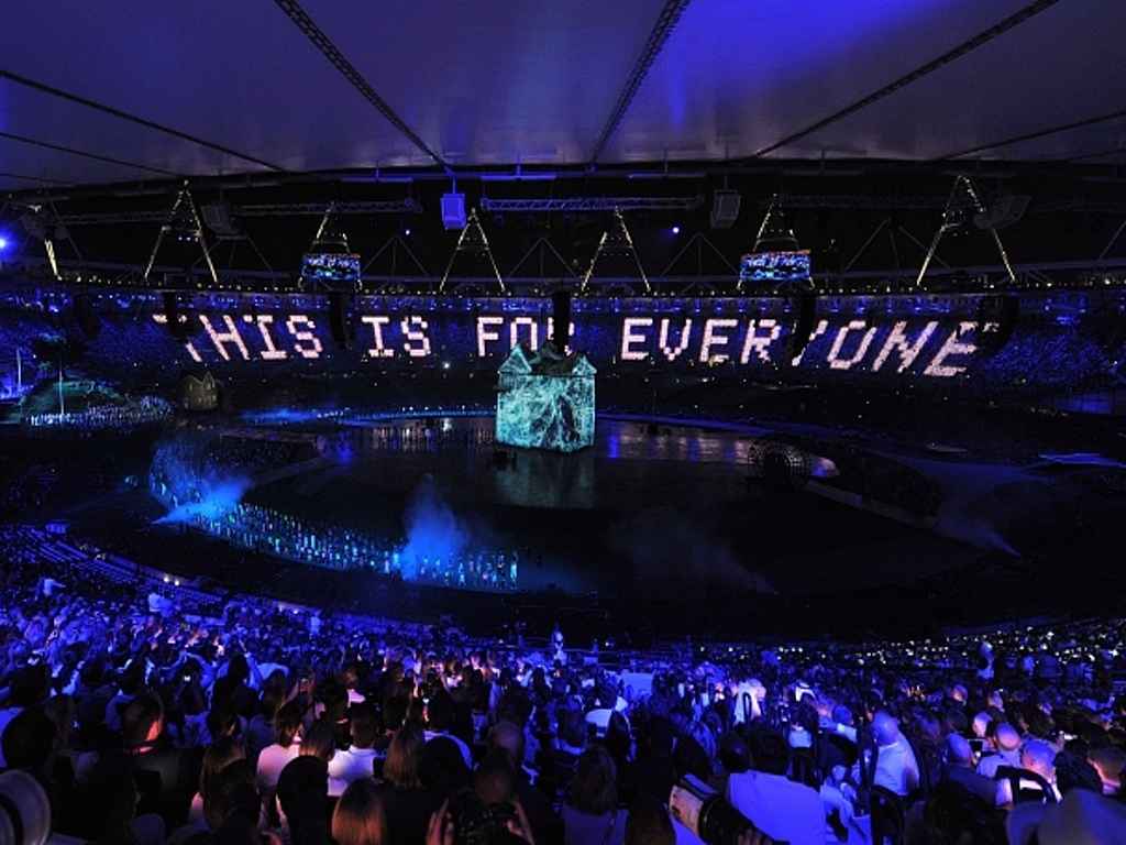 Slavnostní zahajovací ceremoniál olympijských her v Londýně.
