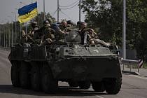 Ukrajinští vojáci v doněcké oblasti.