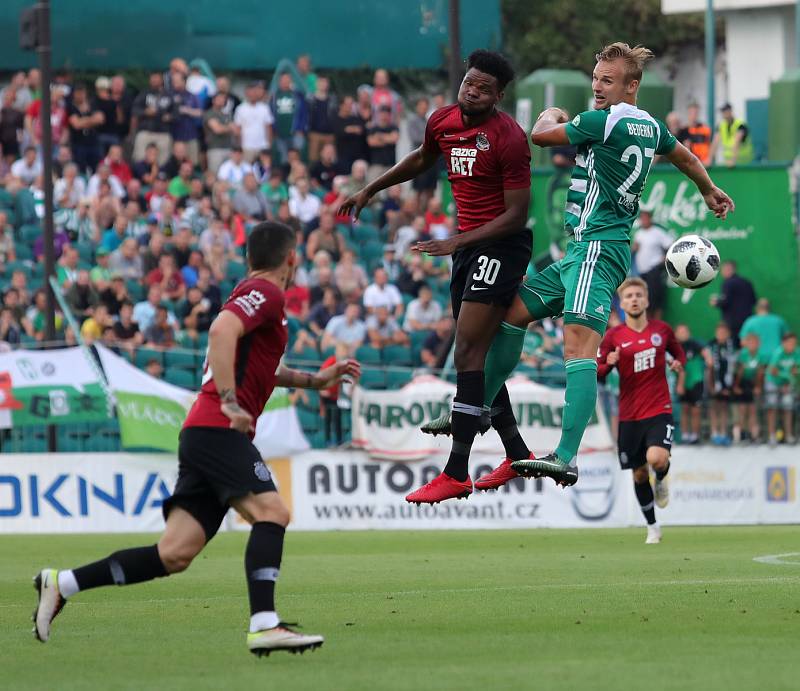 Zápas fotbalové Fortuna ligy mezi Bohemians Praha 1905 a AC Spartou Praha v Ďolíčku.