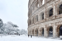 Do italské metropole dorazila arktická zima