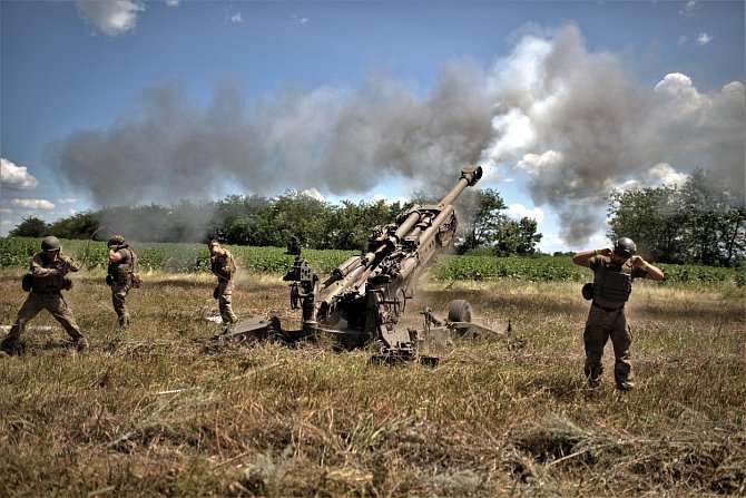 Ukrajinští vojáci během protiofenzivy v Záporožské oblasti