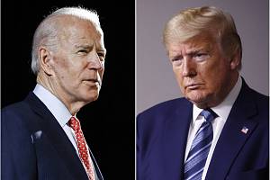 Bývalý viceprezident Joe Biden (vlevo) a současný americký prezident Donald Trump.