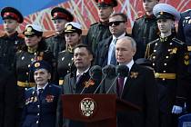 Ruský prezident Vladimir Putin během oslav Dne vítězství v Moskvě, 9. května 2023