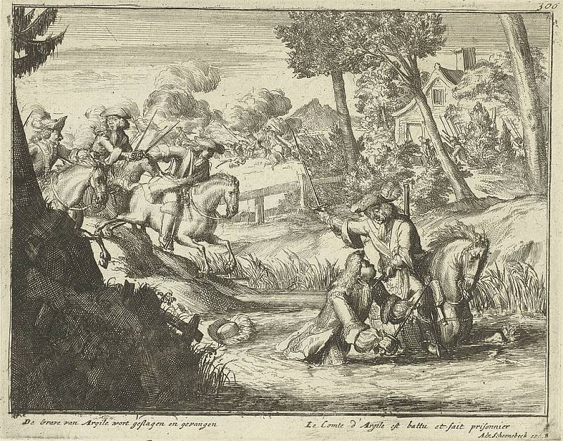 Účastnili se také se ničivého nájezdu na Atholl, který následoval po Argyllově povstání v roce 1685 (na obraze Argyllovo zajetí)