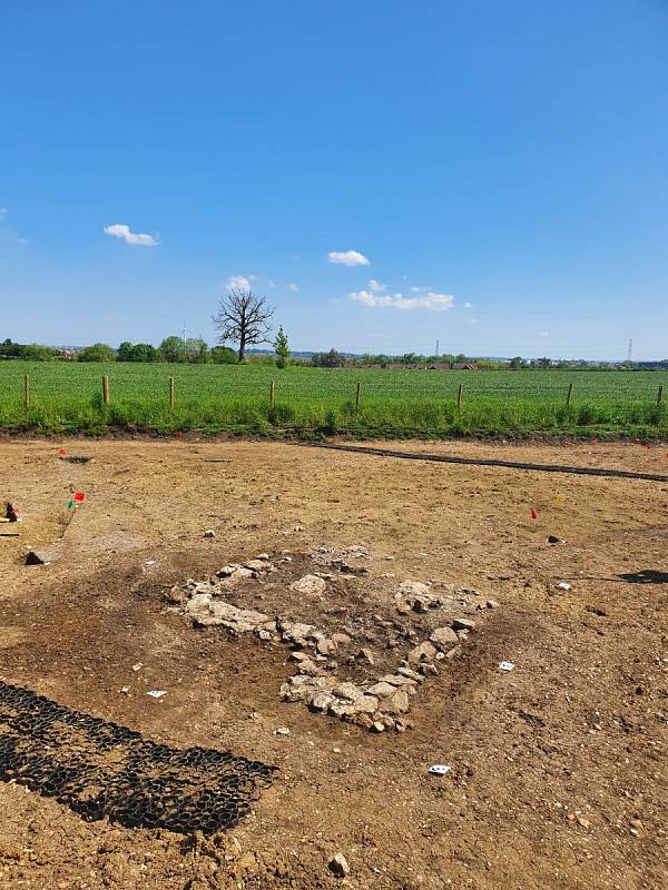 Sušička na kukuřici objevená při archeologických vykopávkách římského sídliště ve Fleet Marston.