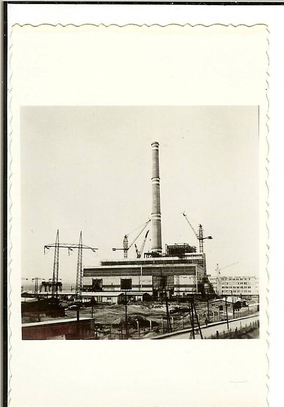 Elektrárna Ledvice - výstavba (1960)